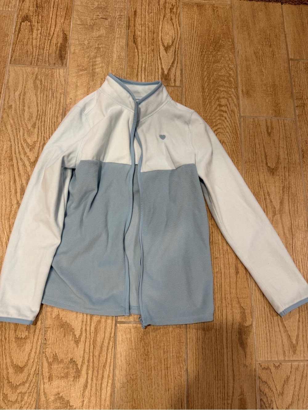 OshKosh B'gosh Light Blue and White Zip Front Utility Jacket